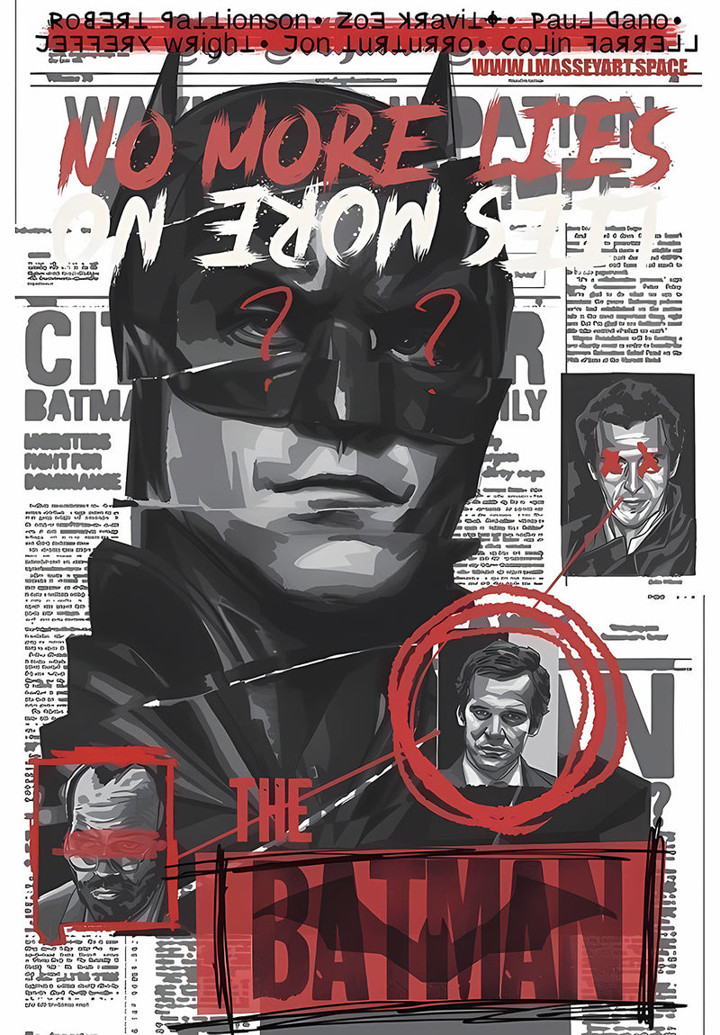 The Batman comic metal poster design 09 on stainless steel by Chromaplate