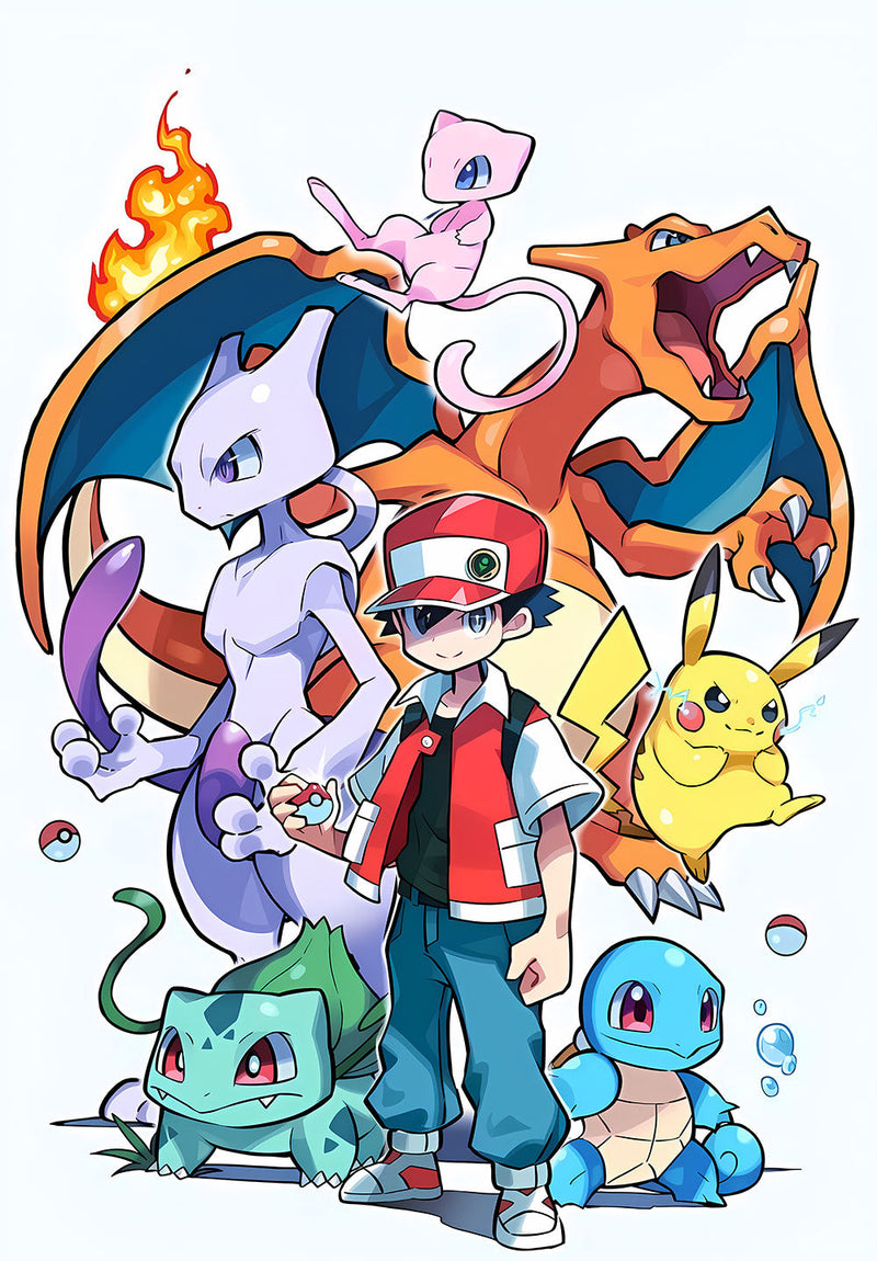 Pokemon Anime Wall Art anime metal poster design 02 on stainless steel by Chromaplate