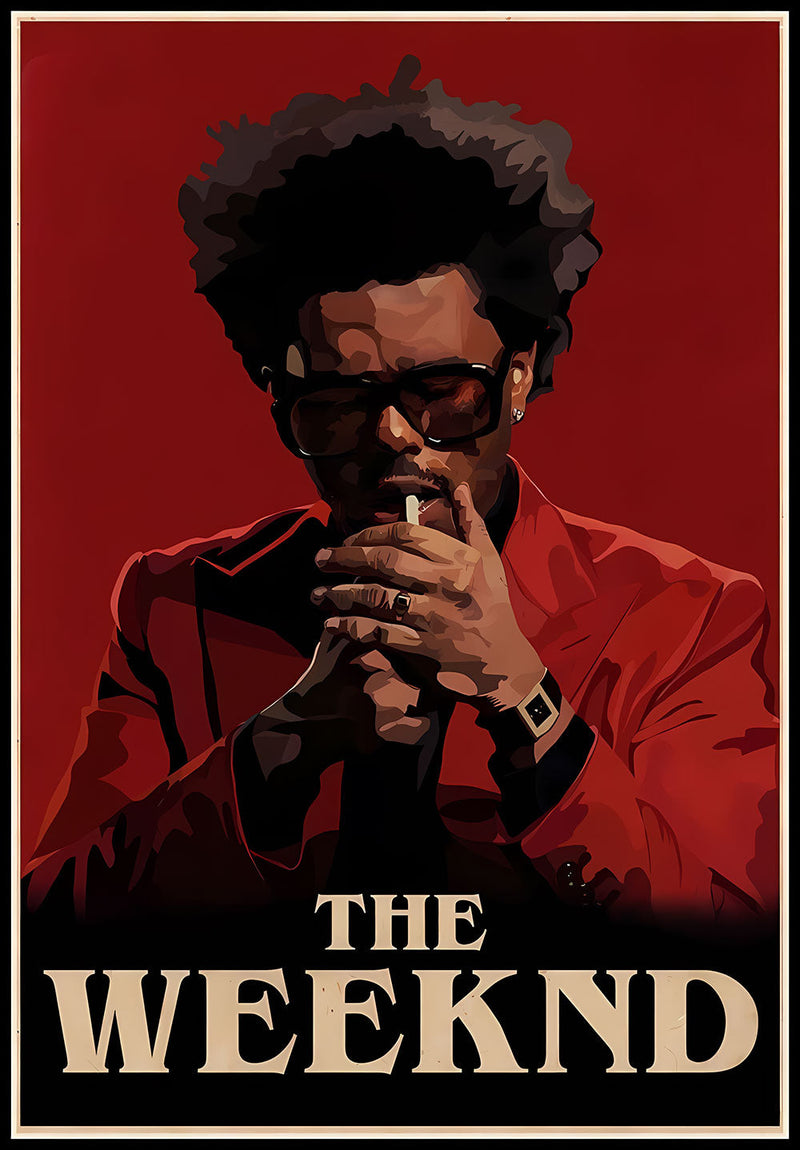 The Weeknd music metal poster design 04 on stainless steel by Chromaplate