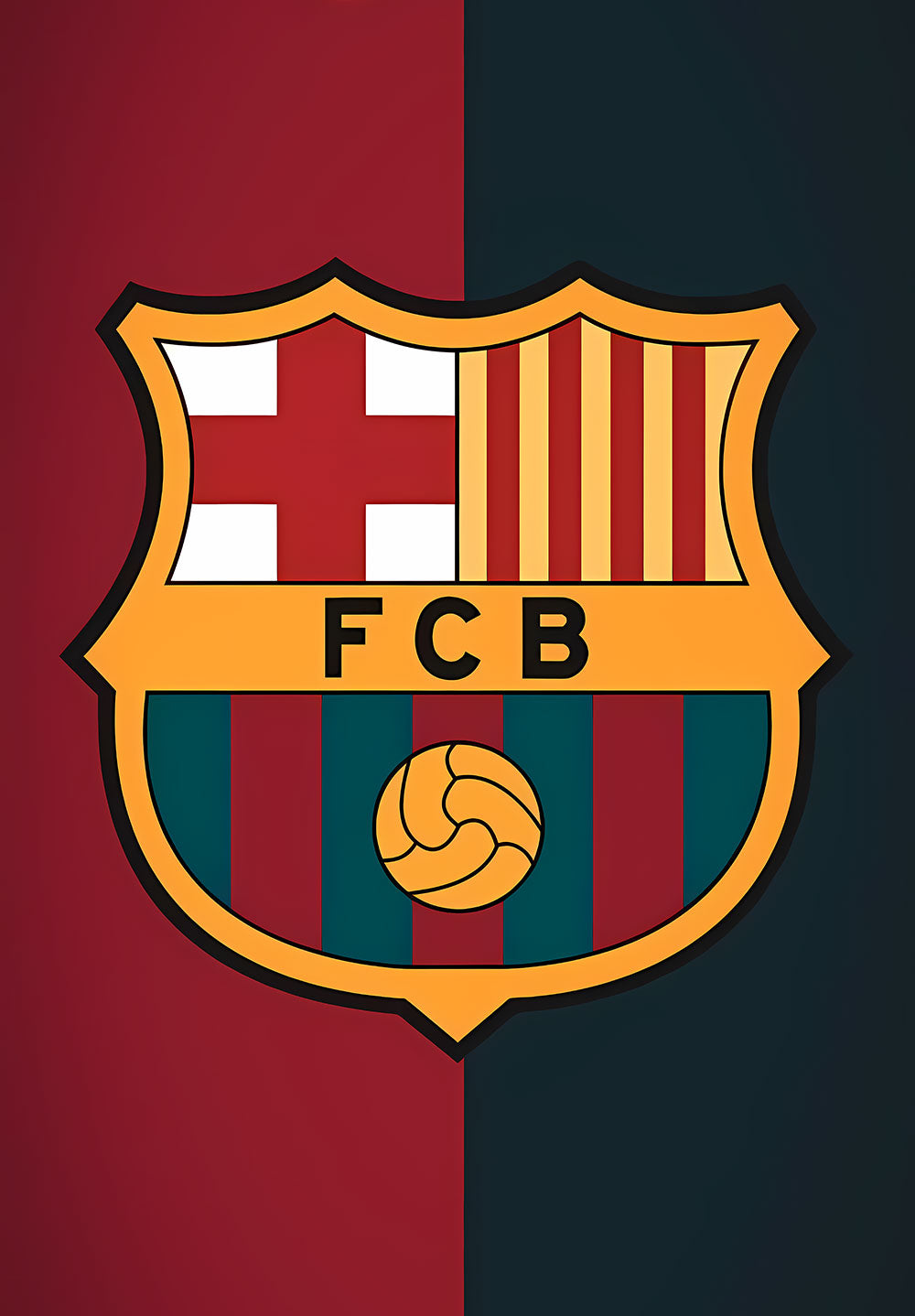 FC Barcelona Football Poster