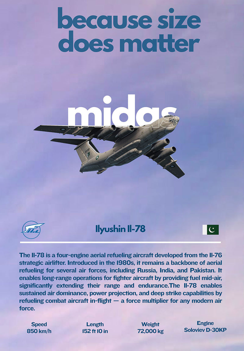Ilyushin II-78 aviation metal poster on stainless steel by Chromaplate