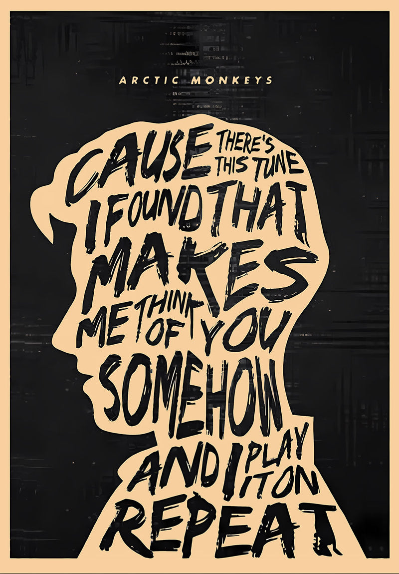 Arctic Monkeys music metal poster on stainless steel by Chromaplate