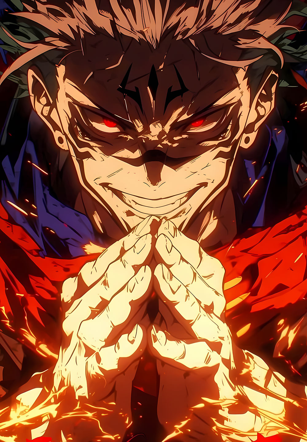 Sukuna Jujutsu Kaisen Anime Poster