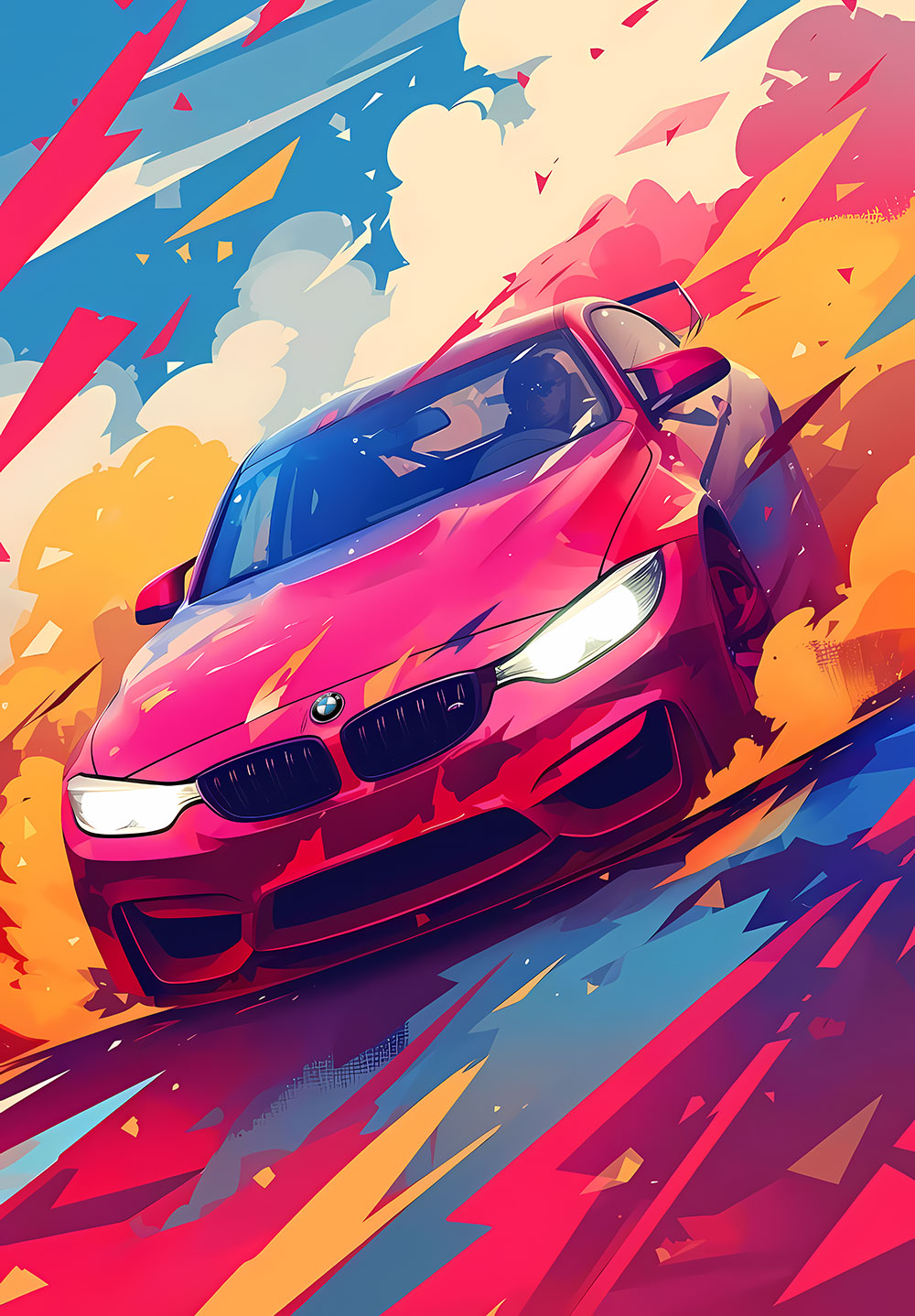 BMW 3 Series Car Poster
