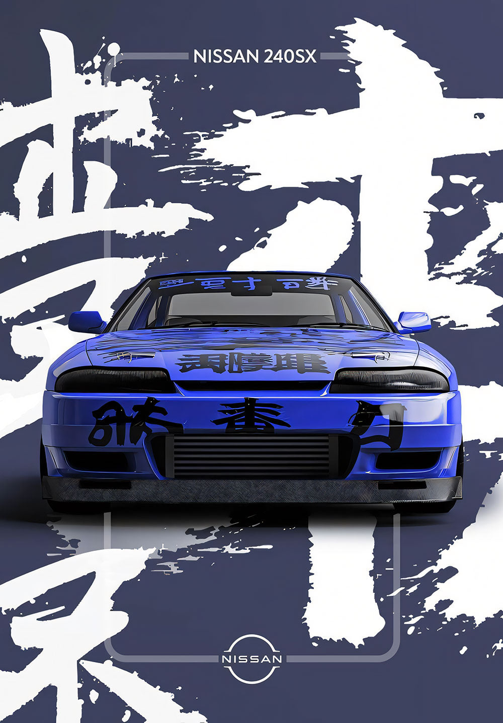 JDM Blue Car Poster