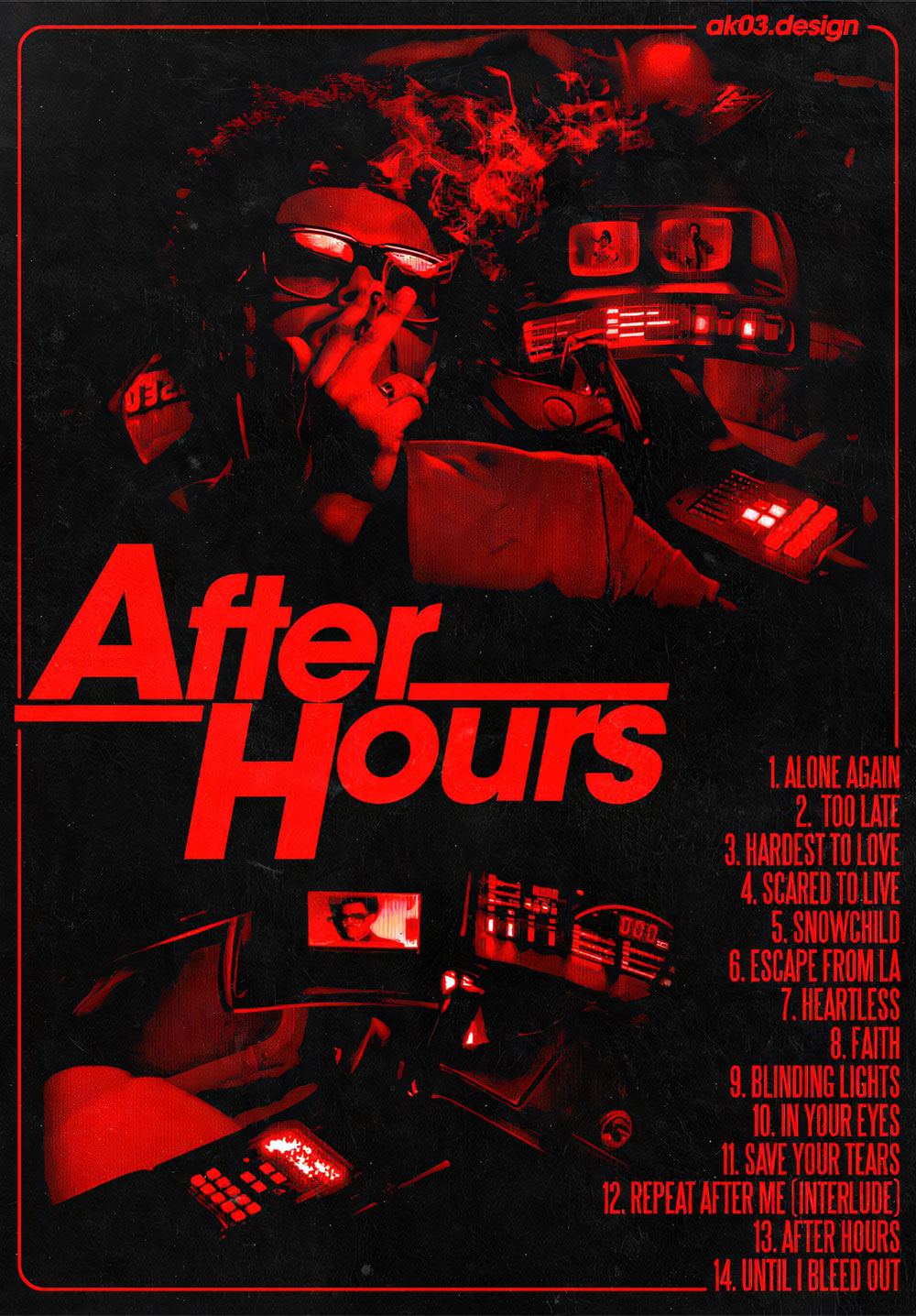 Weeknd After Hours Music Poster