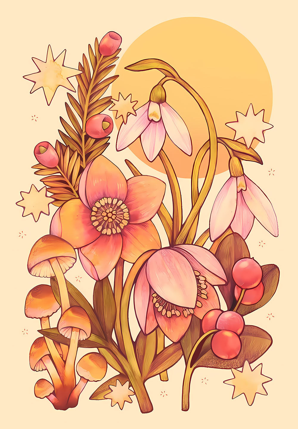 Yellow Flowers Plants Poster