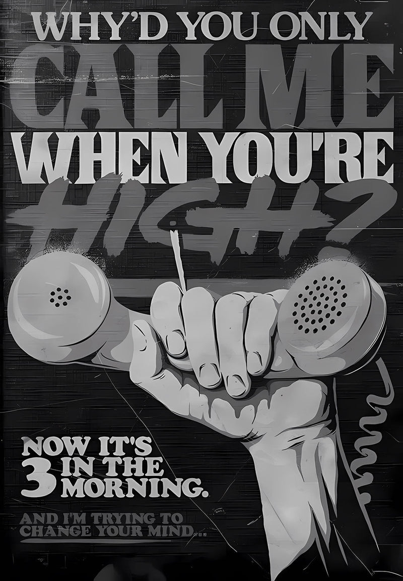 Arctic Monkeys Why'd You Only Call? music metal poster on stainless steel by Chromaplate