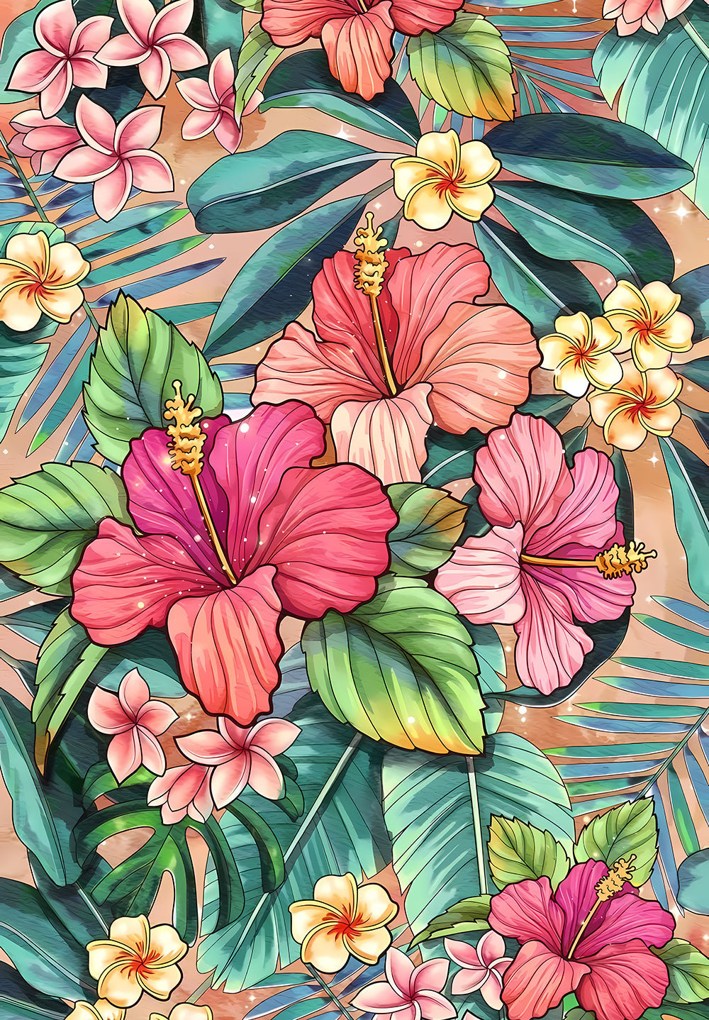 Pink Flower Plants Poster
