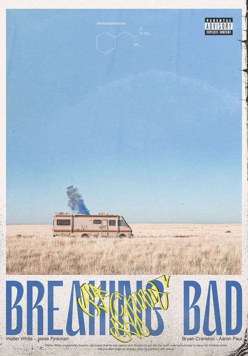 Breaking Bad wall metal poster on stainless steel by Chromaplate