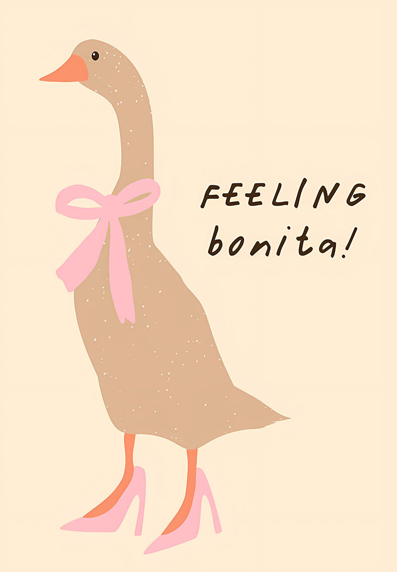 Feeling Bonita! nature metal poster on stainless steel by Chromaplate