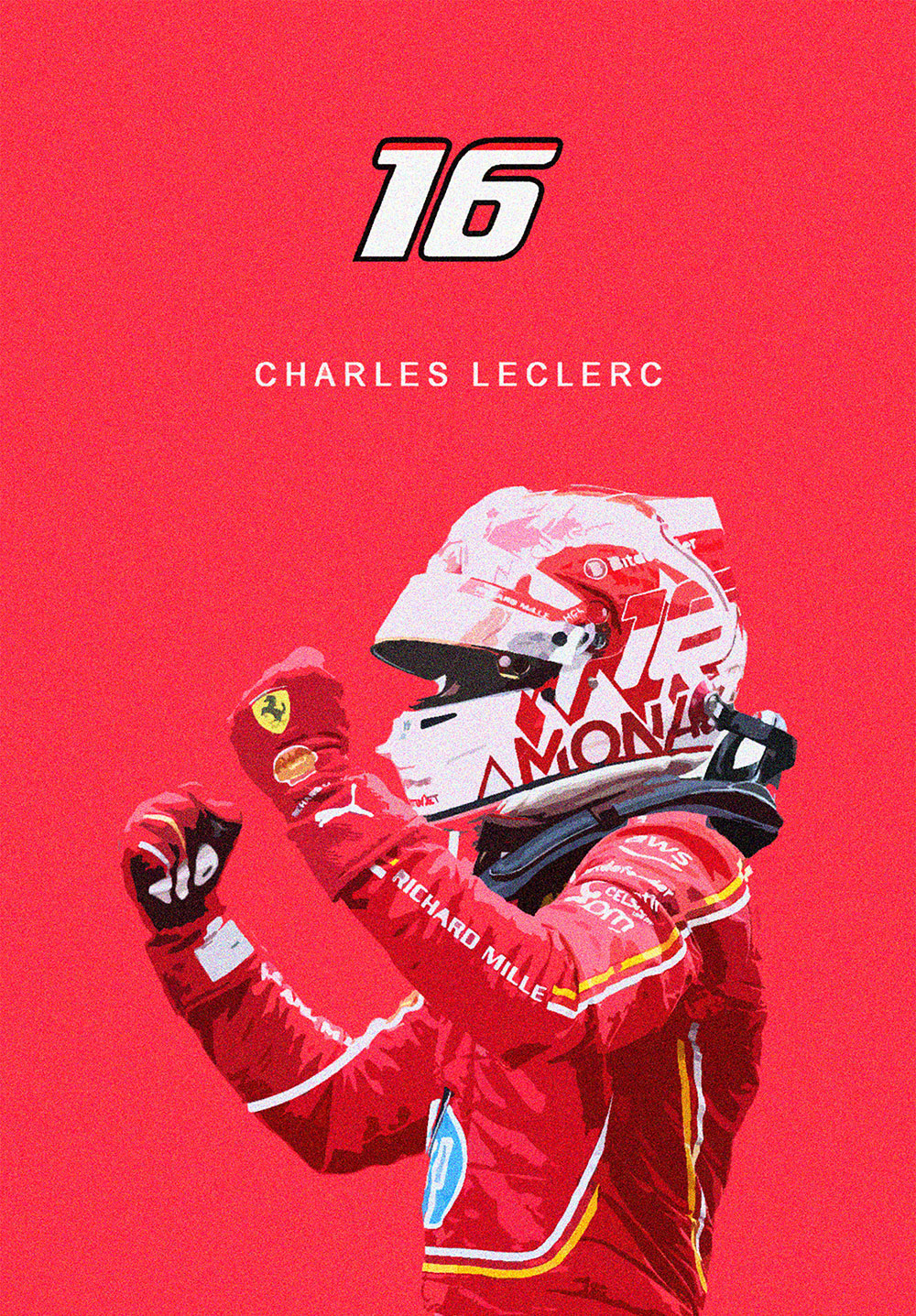 Charles Leclerc F1 Poster