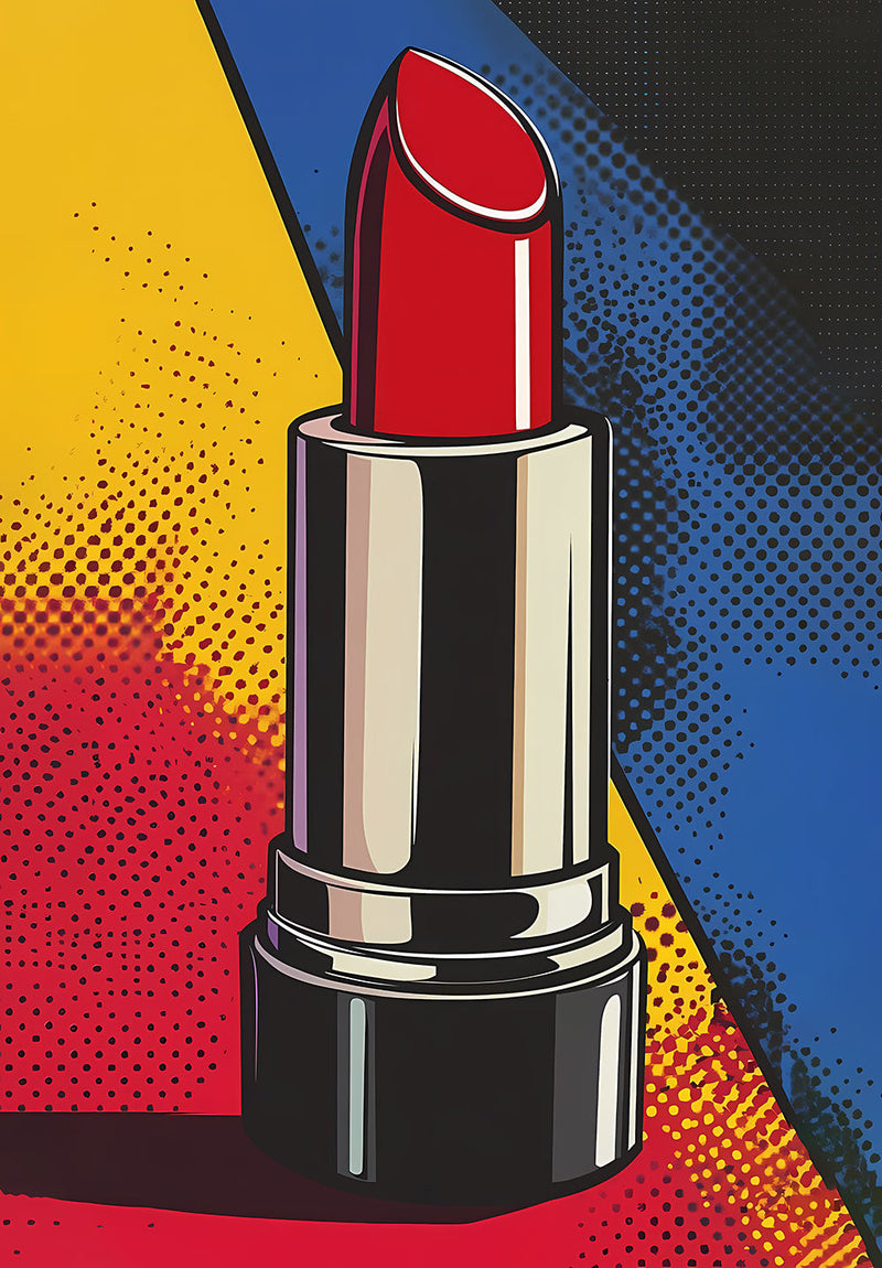 Lipstick Makeup wall metal poster on stainless steel by Chromaplate