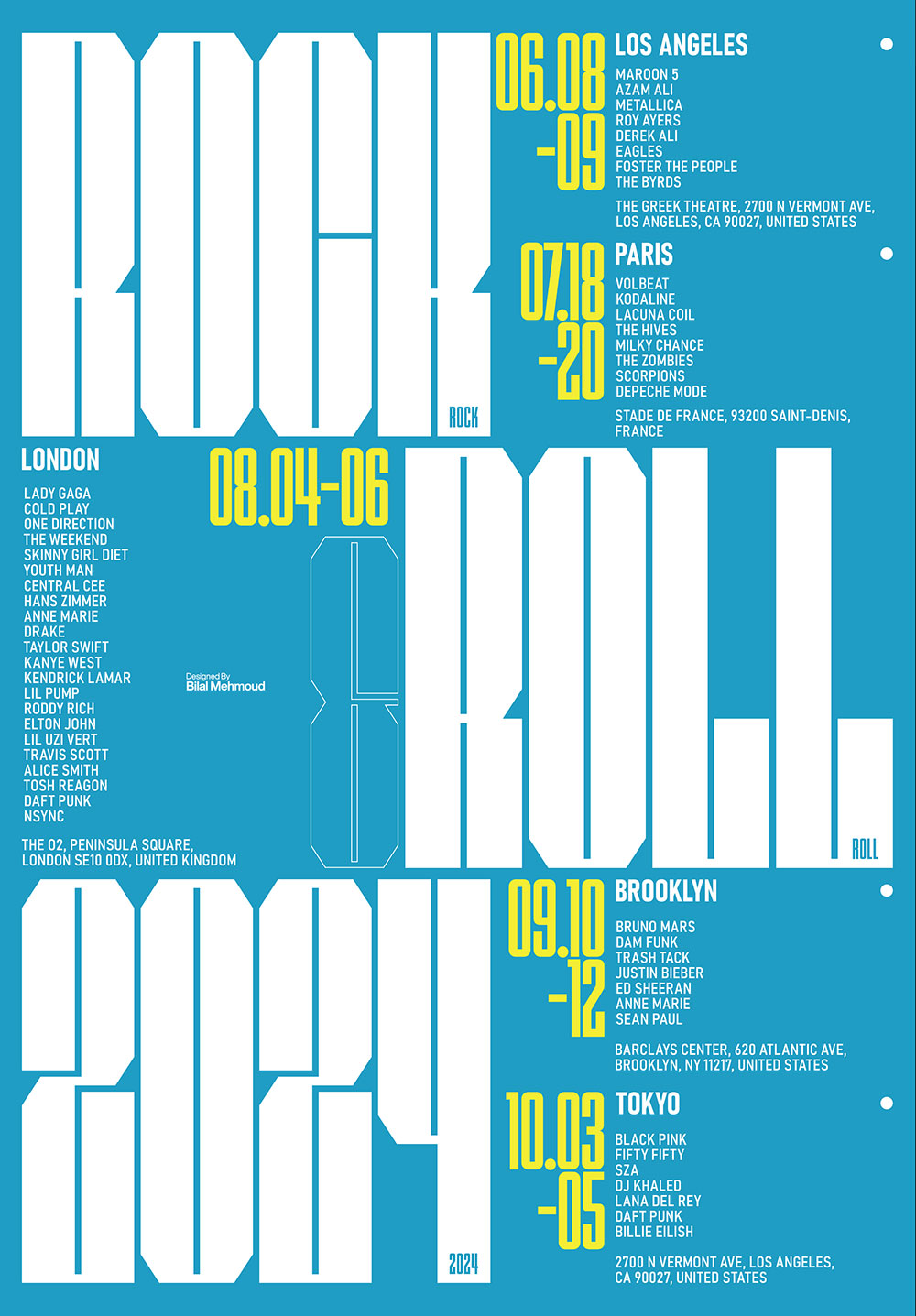 Rock-N-Roll Blue Poster