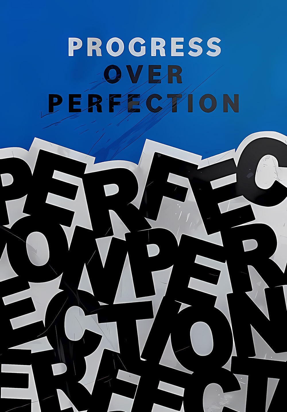 Progress Over Perfection Motivational Poster