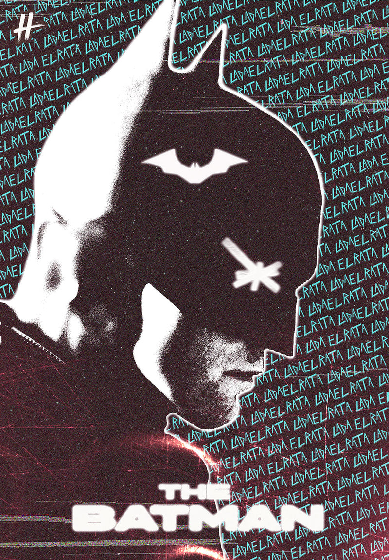 The Batman movie metal poster design 03 on stainless steel by Chromaplate