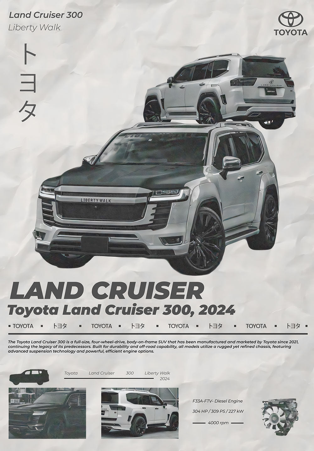 Land Cruiser 300 Car Poster