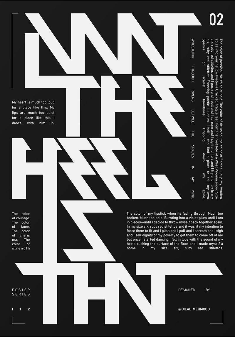 What the Heel is That motivational metal poster design 02 on stainless steel by Chromaplate