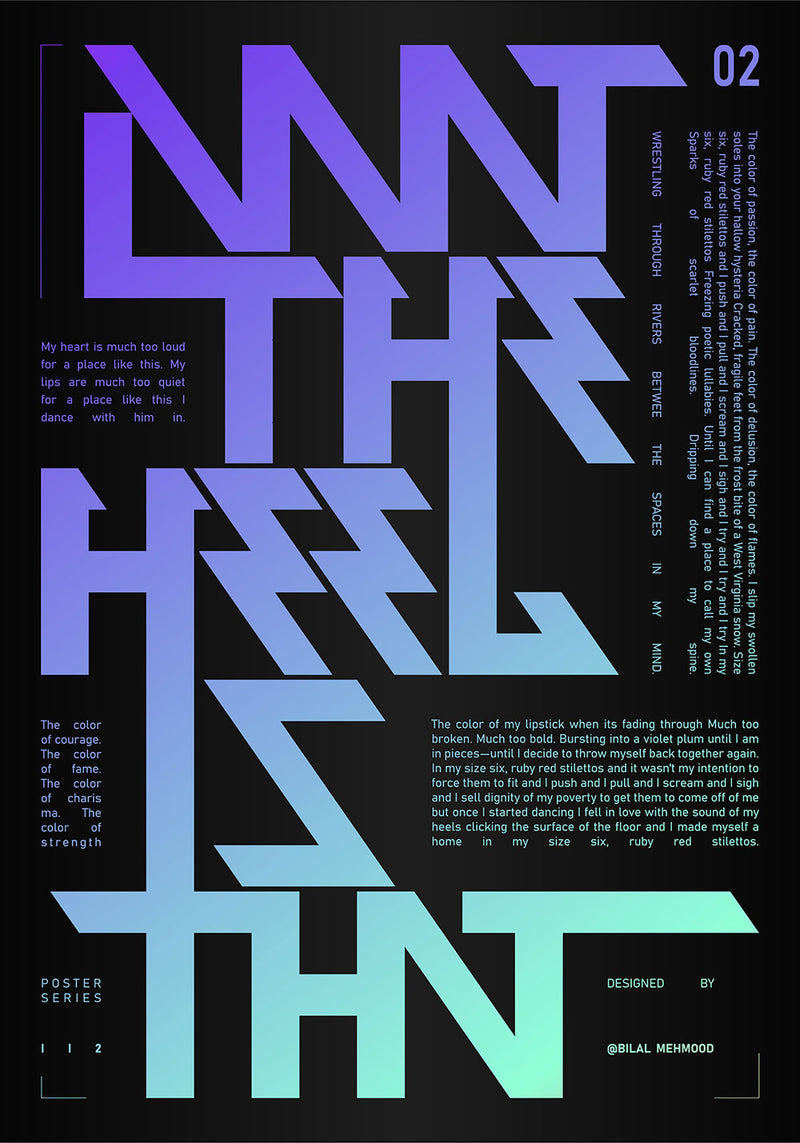 What the Heel is That motivational metal poster design 03 on stainless steel by Chromaplate