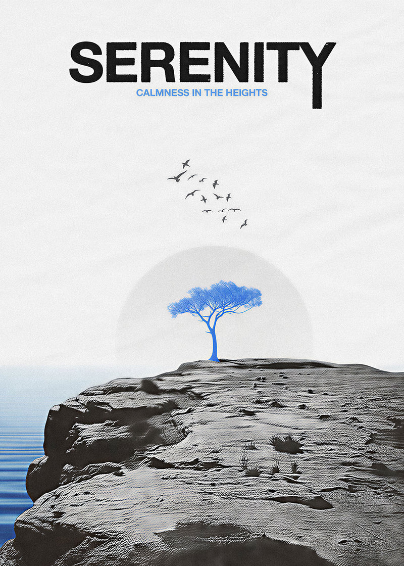 Serenity Calm Wall Art nature metal poster on stainless steel by Chromaplate