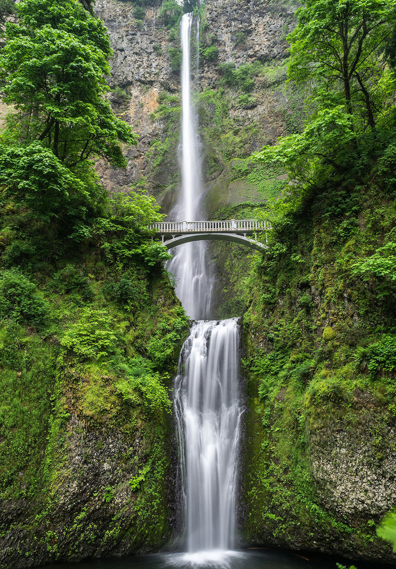 Waterfall Nature Wall Art nature metal poster on stainless steel by Chromaplate