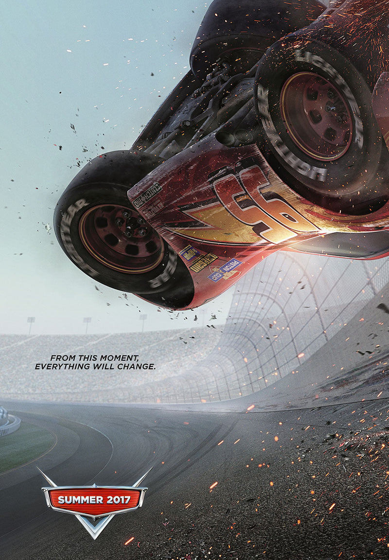 Cars 3 Official car metal poster design 01 on stainless steel by Chromaplate