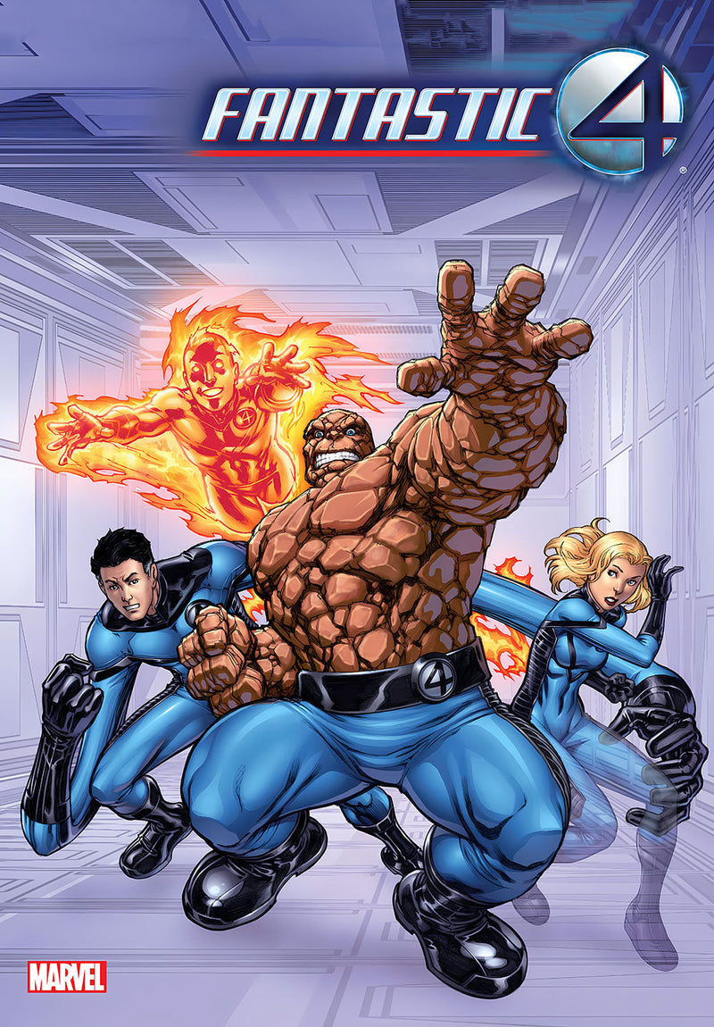 Fantastic 4 comic metal poster design 01 on stainless steel by Chromaplate