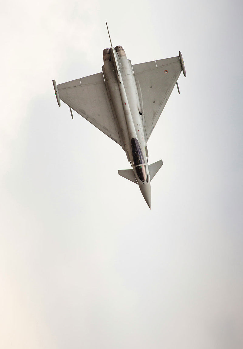 Eurofighter Typhoon aviation metal poster on stainless steel by Chromaplate
