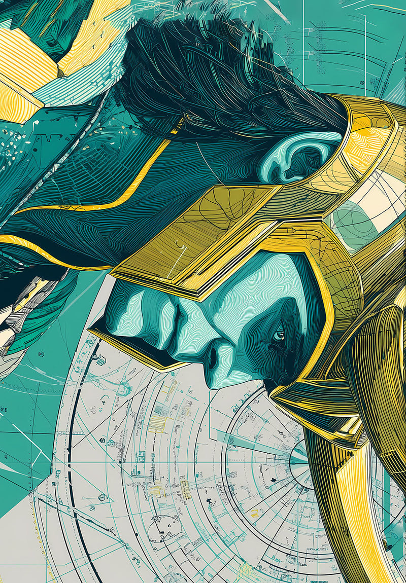 Loki Marvel comic metal poster on stainless steel by Chromaplate