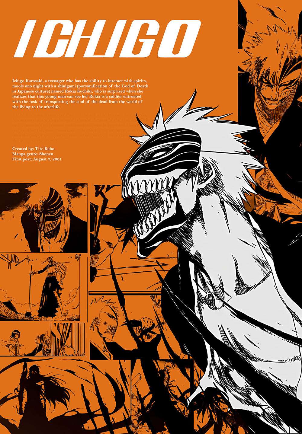Ichigo Kurosaki Bleach Anime Poster