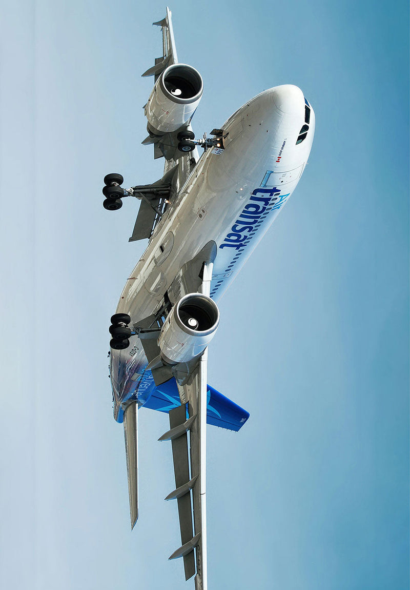 Air Transat aviation metal poster on stainless steel by Chromaplate