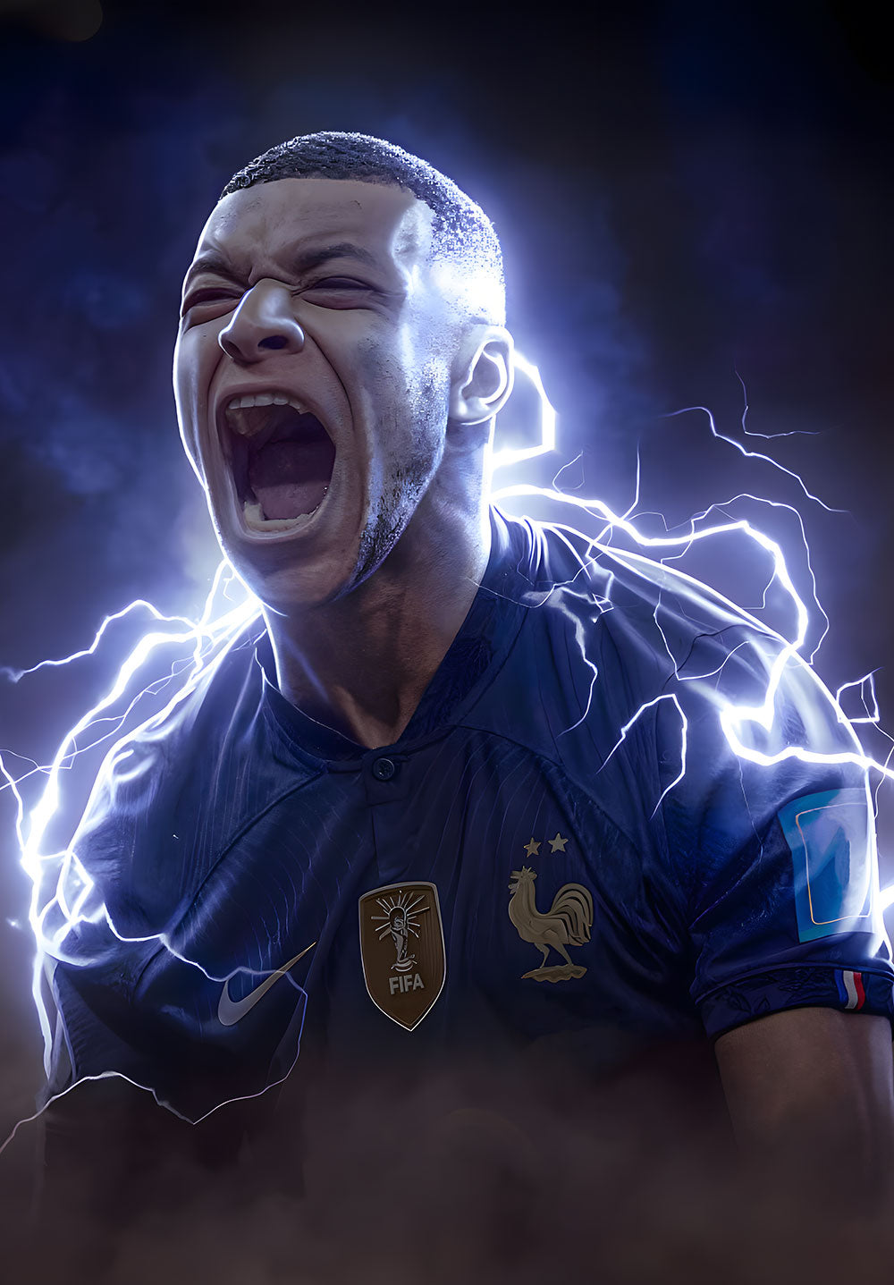 Kylian Mbappé Football Poster