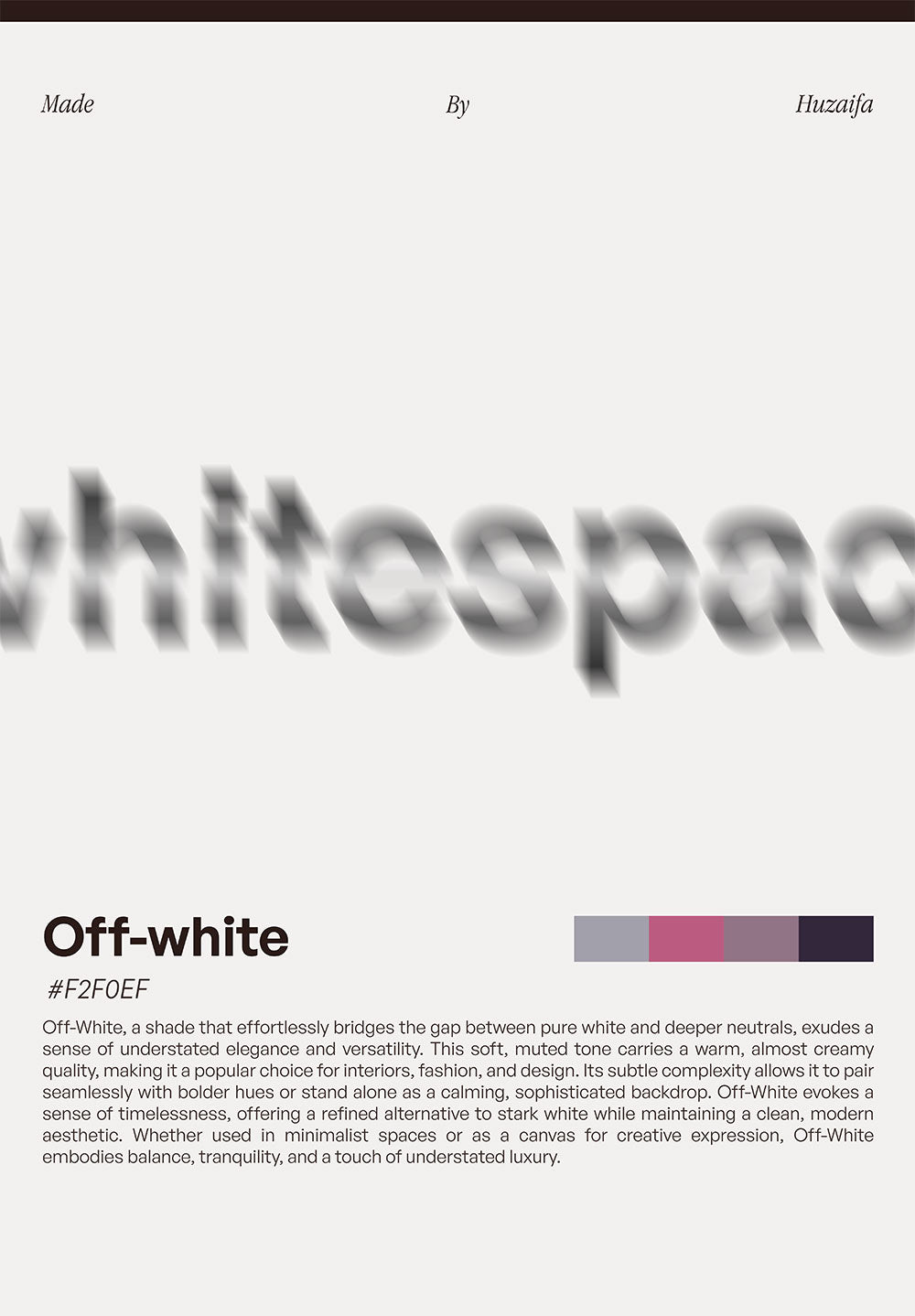 Off-white Poster
