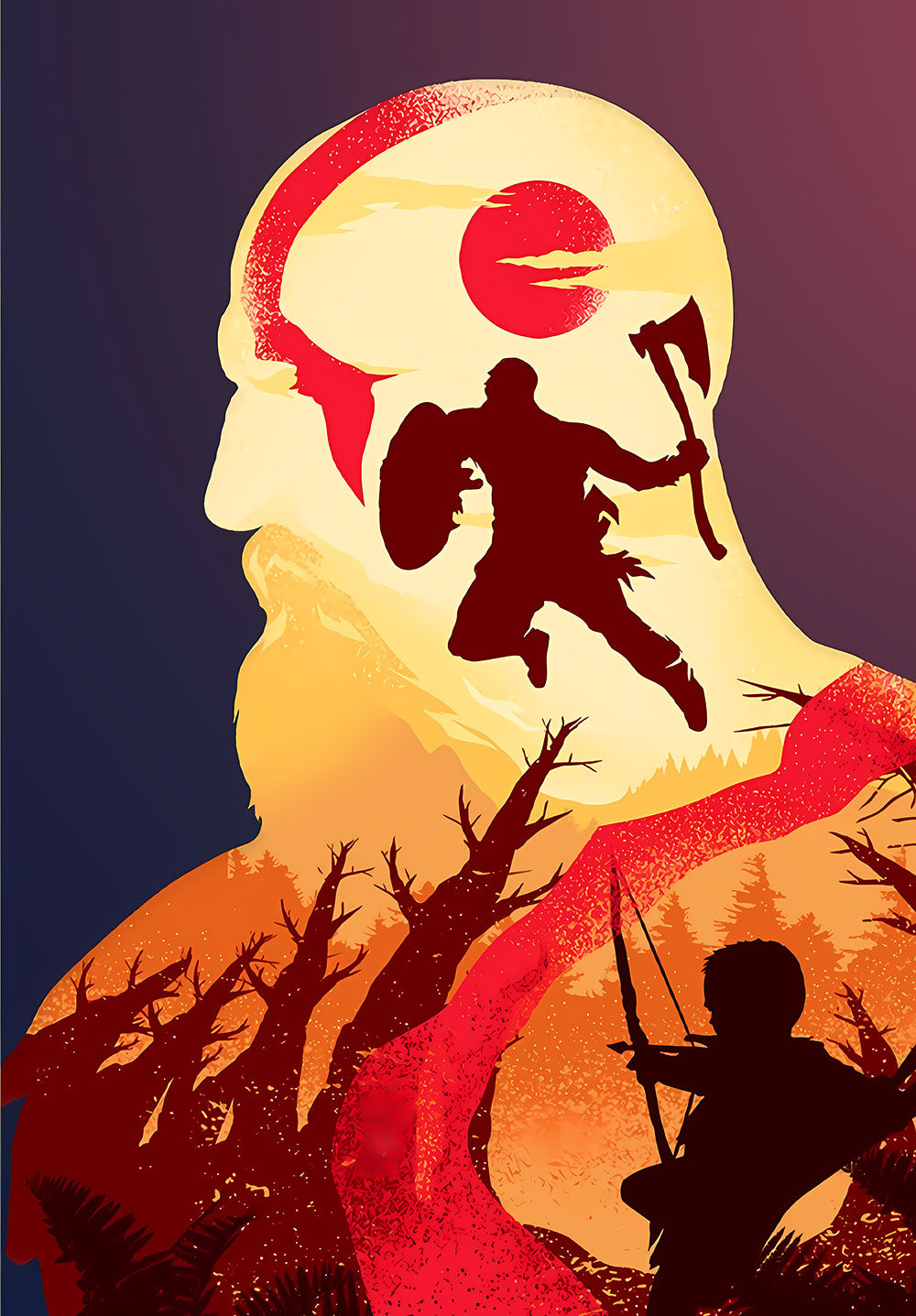 Kratos God Of War Poster