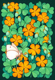 Yellow Flowers and Butterfly
