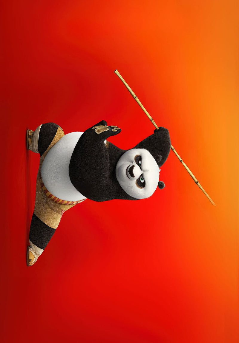 Kung Fu Panda movie metal poster design 04 on stainless steel by Chromaplate
