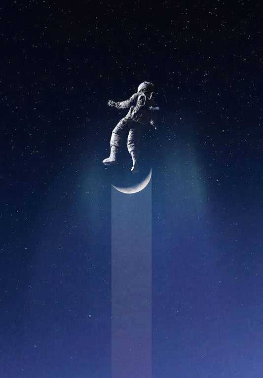 Moon Astronaut Poster