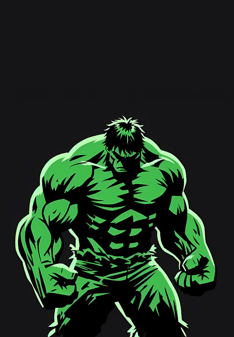 Hulk Marvel Wall Art comic metal poster design 03 on stainless steel by Chromaplate