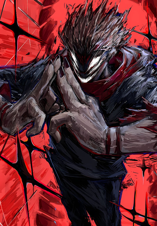 Sukuna Jujutsu Kaisen Anime Poster