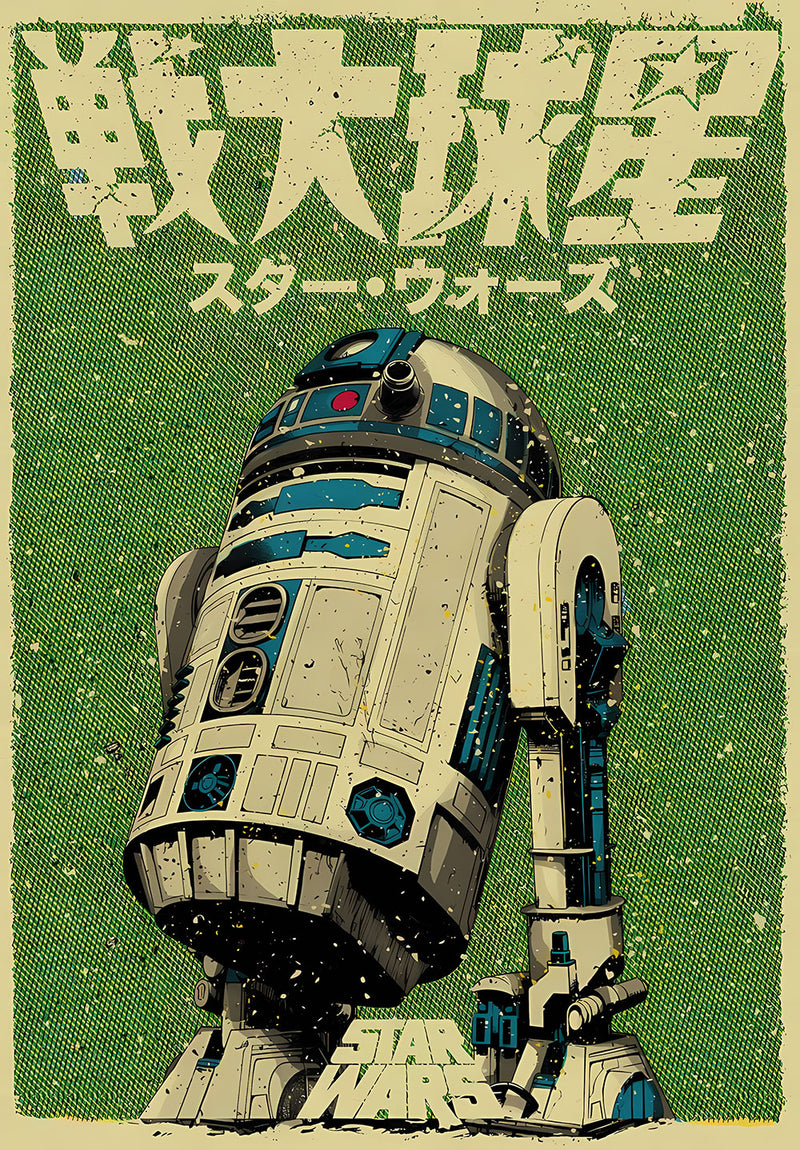 Star Wars movie metal poster design 04 on stainless steel by Chromaplate
