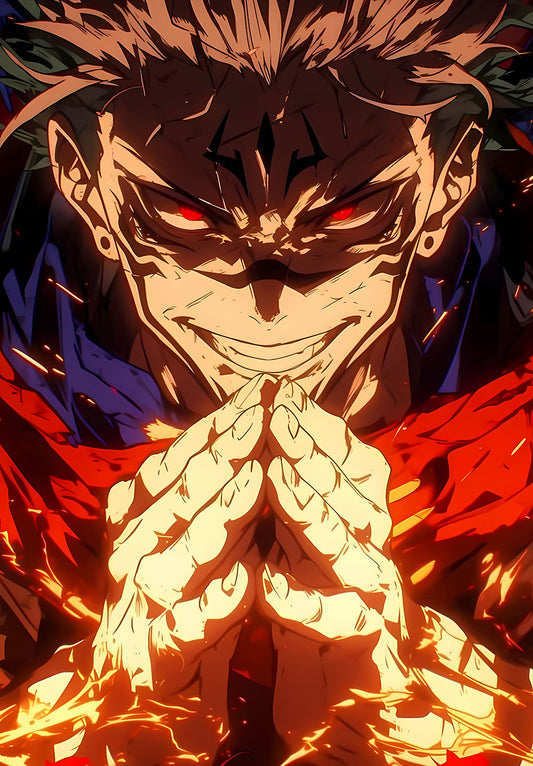 Sukuna Jujutsu Kaisen Anime Poster