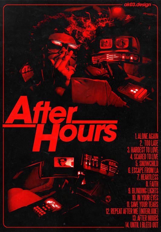 Weeknd After Hours Music Poster