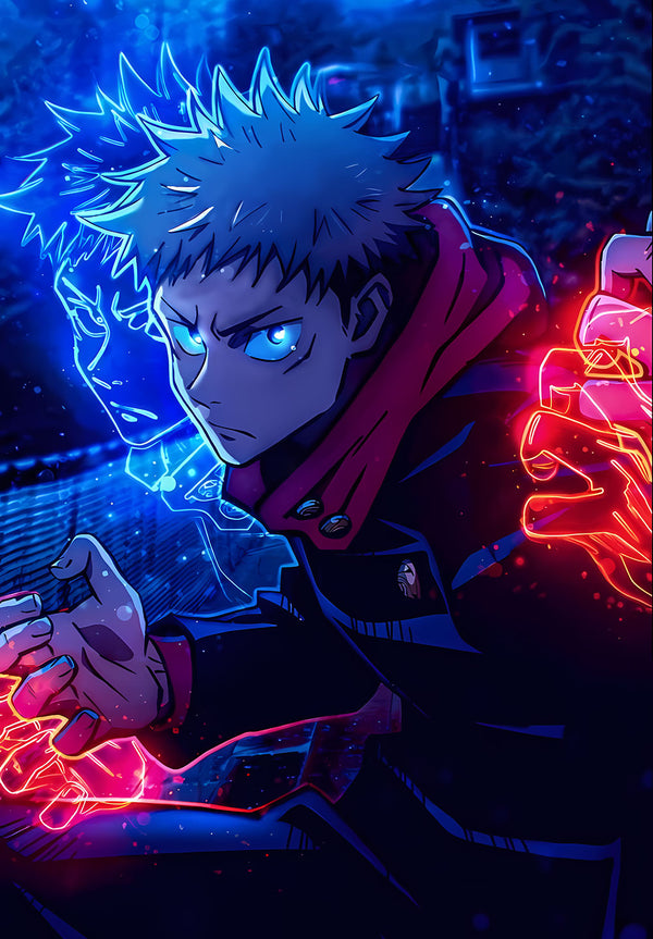 Yuji Itadori Jujutsu Kaisen Anime Poster