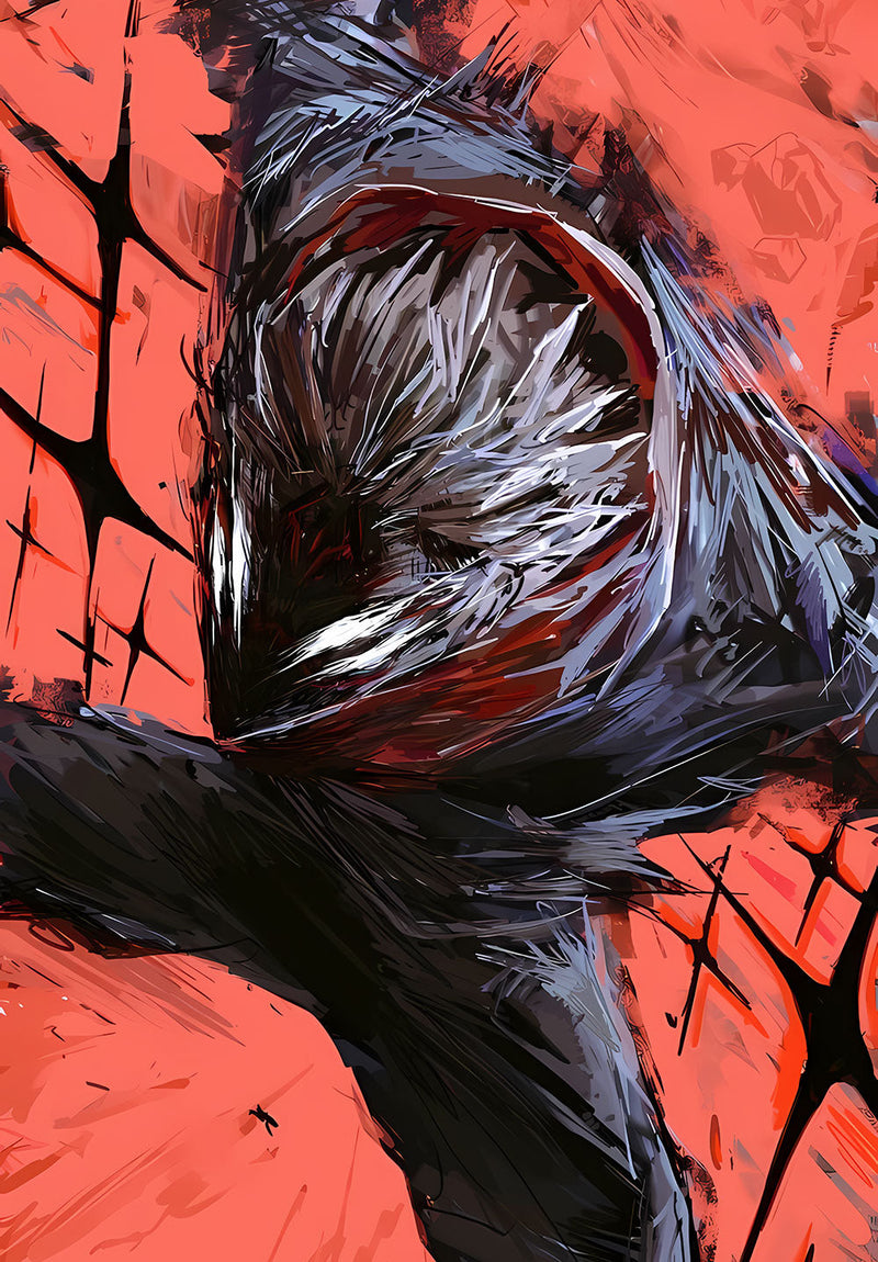Sukuna Jujutsu Kaisen anime metal poster design 01 on stainless steel by Chromaplate