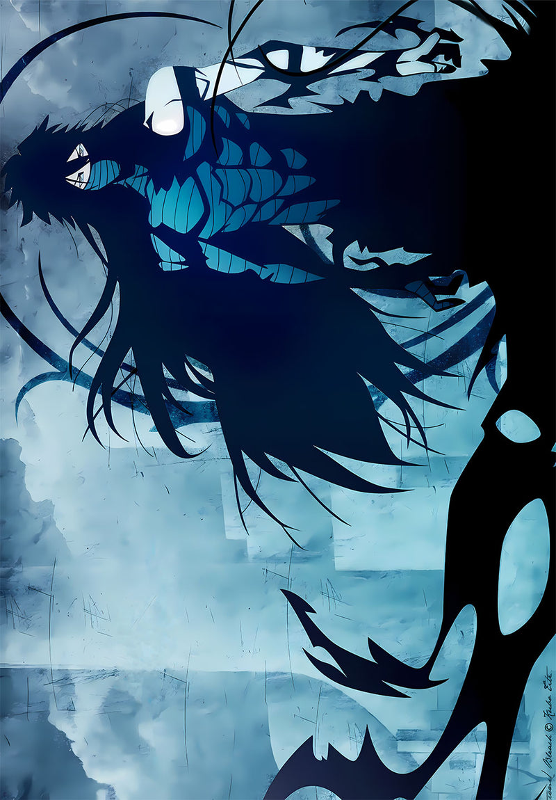 Solo Leveling anime metal poster design 06 on stainless steel by Chromaplate