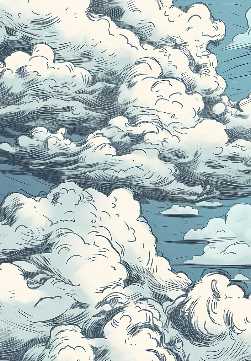 Clouds Nature Wall Art nature metal poster on stainless steel by Chromaplate