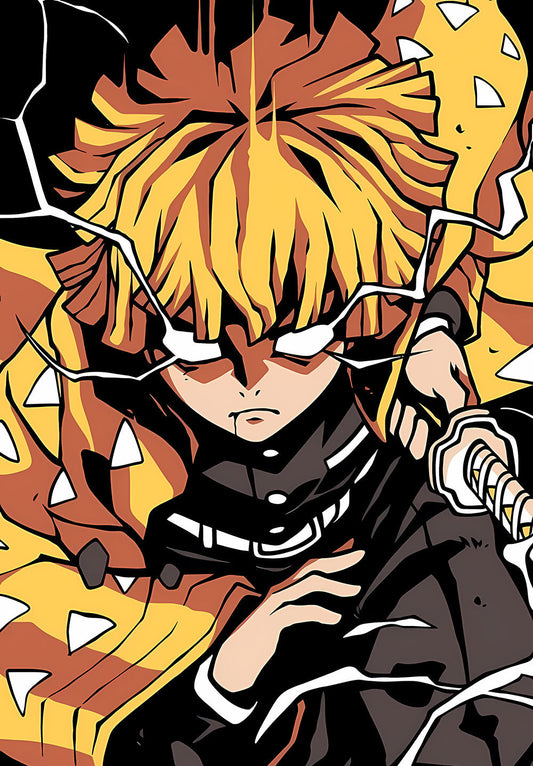 Zenitsu Demon Slayer Poster