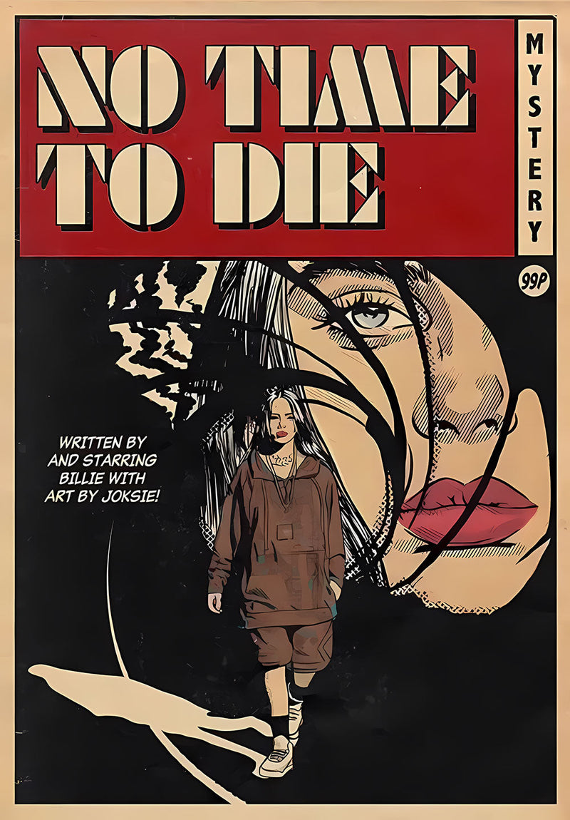 Billie Eilish No Time To DiePoster music metal poster on stainless steel by Chromaplate