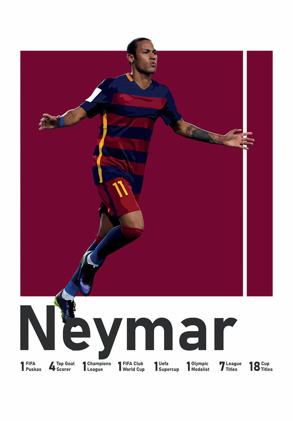 Neymar Football Poster