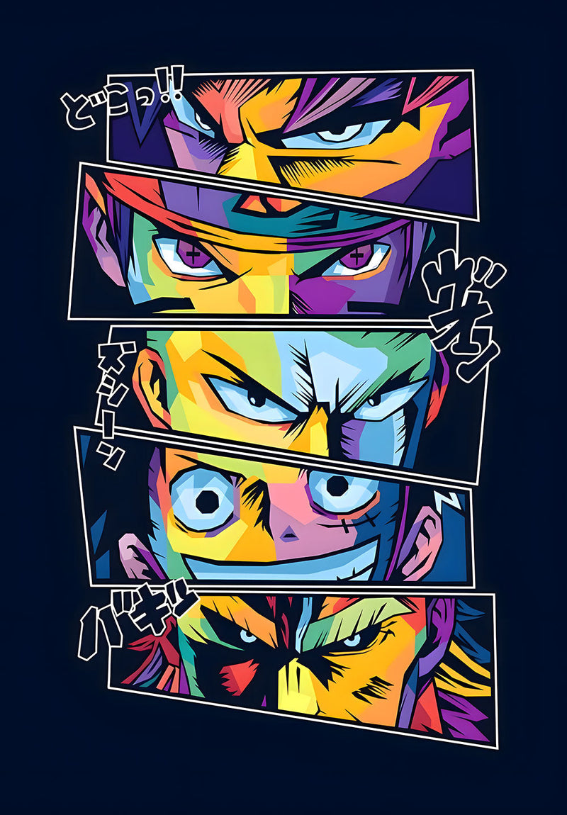 Anime Eyes anime metal poster on stainless steel by Chromaplate